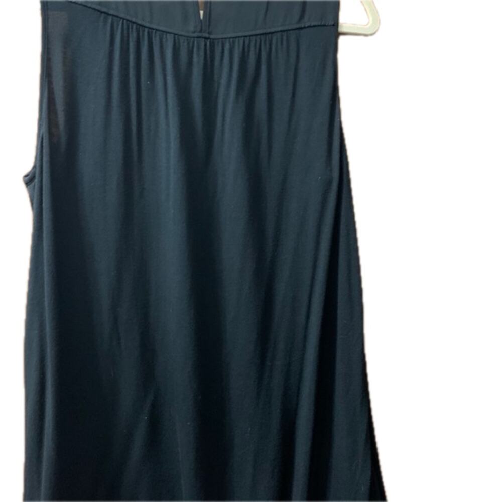 LOFT Pleated Flowy Black Sleeveless Tank Blouse Size Small - Picture 12 of 13
